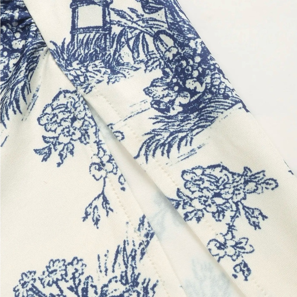 TOILE DE JOUY RUCHED SPLIT MAXI - Picture 6 of 10